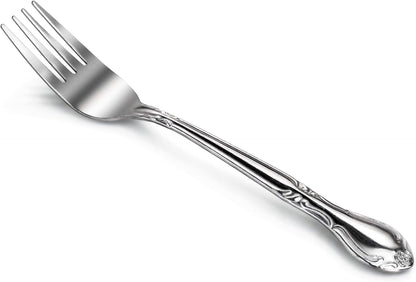 Rose Pattern Stainless Steel Oyster Fork, 5.8-Inch, Set of 12, Commercial Grade