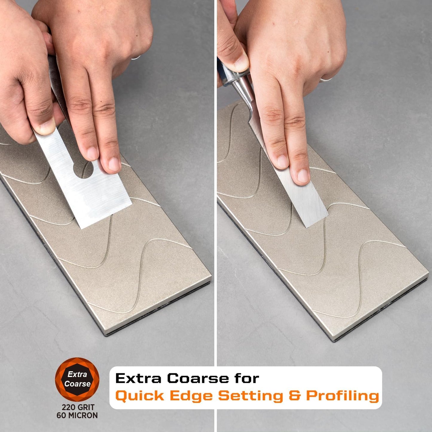 145H 10 x 4 Inch Diamond Lapping Plate, Whetstone Flattener, Extra Coarse 220 Grit for Coarse Sharpening and Flattening Stones, Fix & Re-levelling, Premium Fathers Day Gift