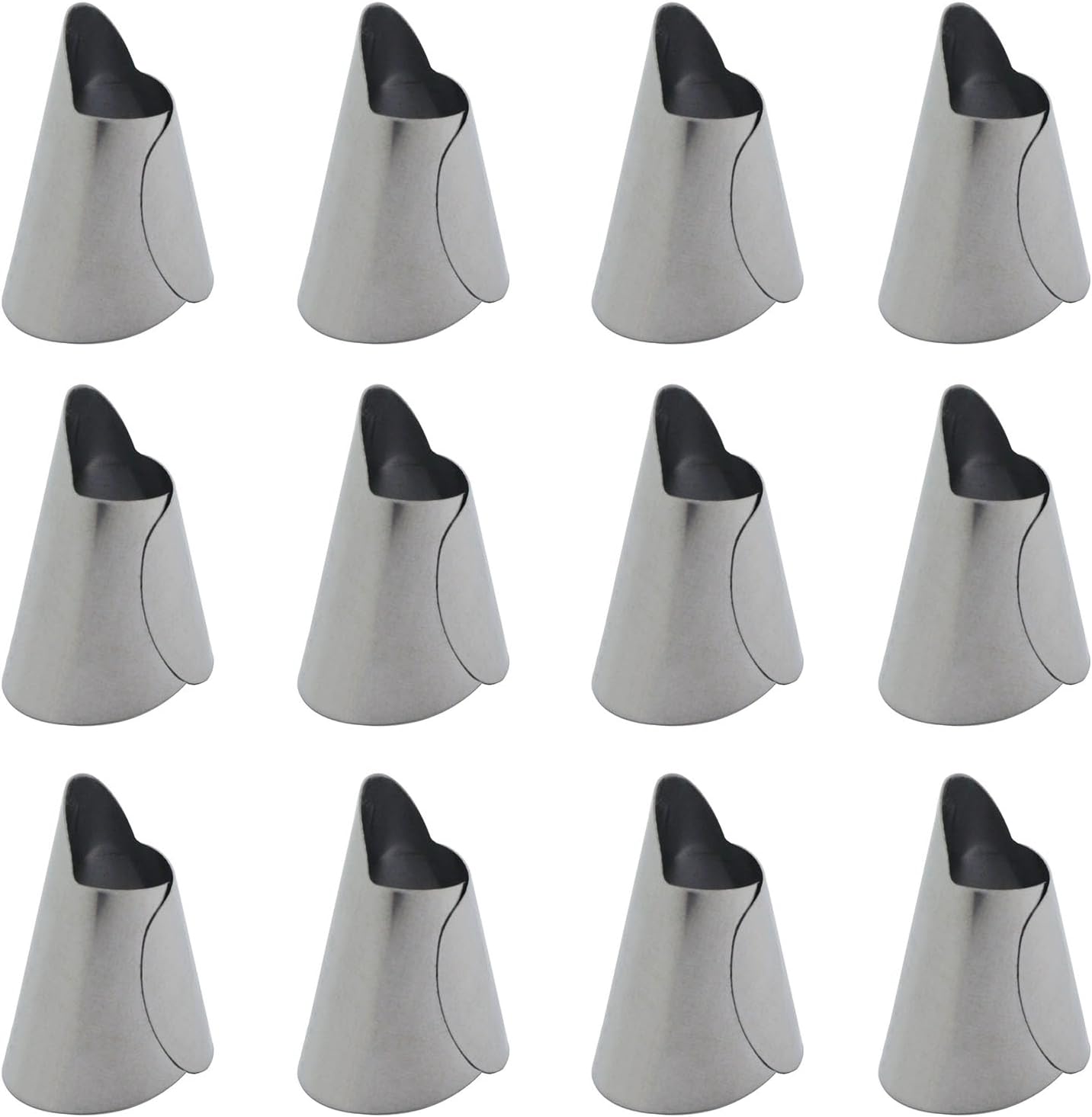 20PCS Stainless Steel Finger Guard Peeler Kitchen Utensil Silver Metal Nail Protector Suitable for Cutting Machines and Seafood
