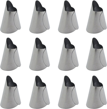 20PCS Stainless Steel Finger Guard Peeler Kitchen Utensil Silver Metal Nail Protector Suitable for Cutting Machines and Seafood