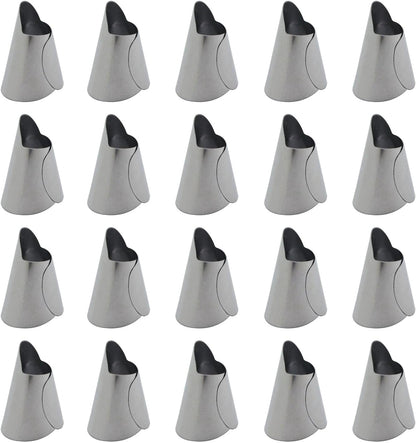 20PCS Stainless Steel Finger Guard Peeler Kitchen Utensil Silver Metal Nail Protector Suitable for Cutting Machines and Seafood