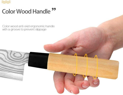 Professional Japanese Chef Knife Sashimi Sushi Salmon Knife One Sided Knifes Sashayed Cooking Knife Sharp Blade Cleaver Slicer Stainless Steel Kitchen Knives Tools (Sashimi Knife(Right-Handed Knife))