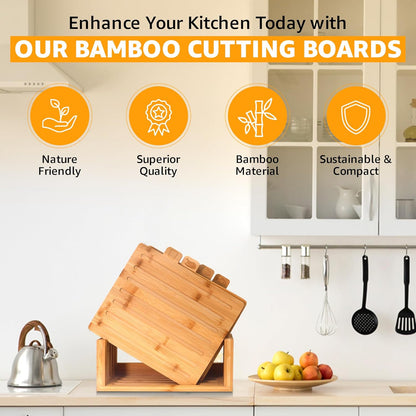 4-Piece Bamboo Cutting Board Set And Premium Scissors, Perfect Wooden Charcuterie and Chopping Boards, Ideal Juice Groove, BPA-Free, kitchen stuff, and kitchen must haves 2026.