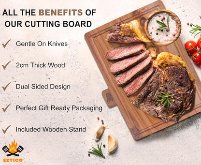 4-Piece Bamboo Cutting Board Set And Premium Scissors, Perfect Wooden Charcuterie and Chopping Boards, Ideal Juice Groove, BPA-Free, kitchen stuff, and kitchen must haves 2026.