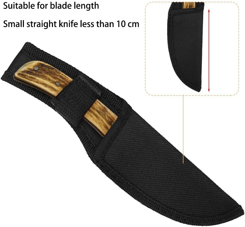 3PCS Straight Knife Sleeve, Nylon Knife Sheath Wearproof Knife Holster with Fixed Loop for Outdoor Camping Travel（for 3.9'' Blade Knife ）