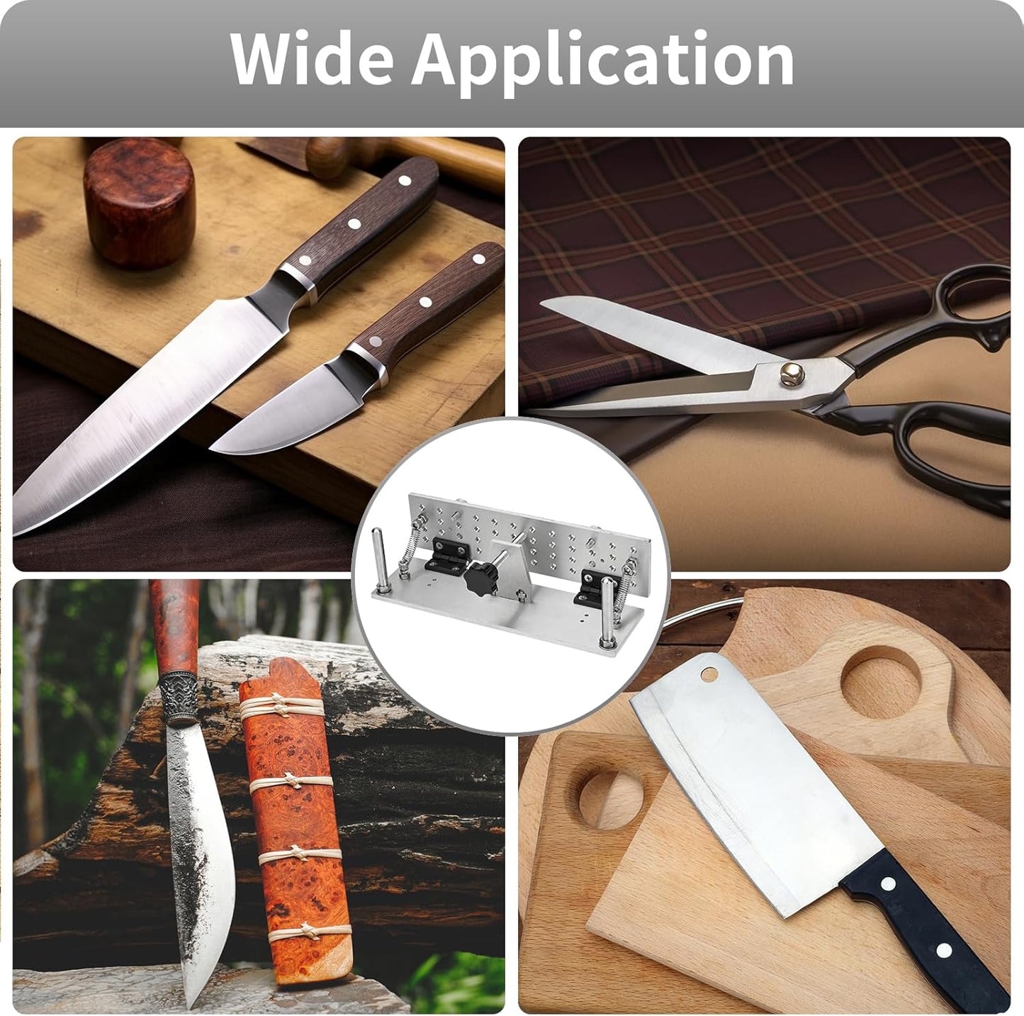 Belt Grinder Knife Jig Manual Sharpener Holder Long Sharpening Locator Fixed Angle Jig for Belt Sander Belt Machine (Small)