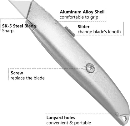 Utility Knife Box Cutter Retractable PVC Pipe Cutter