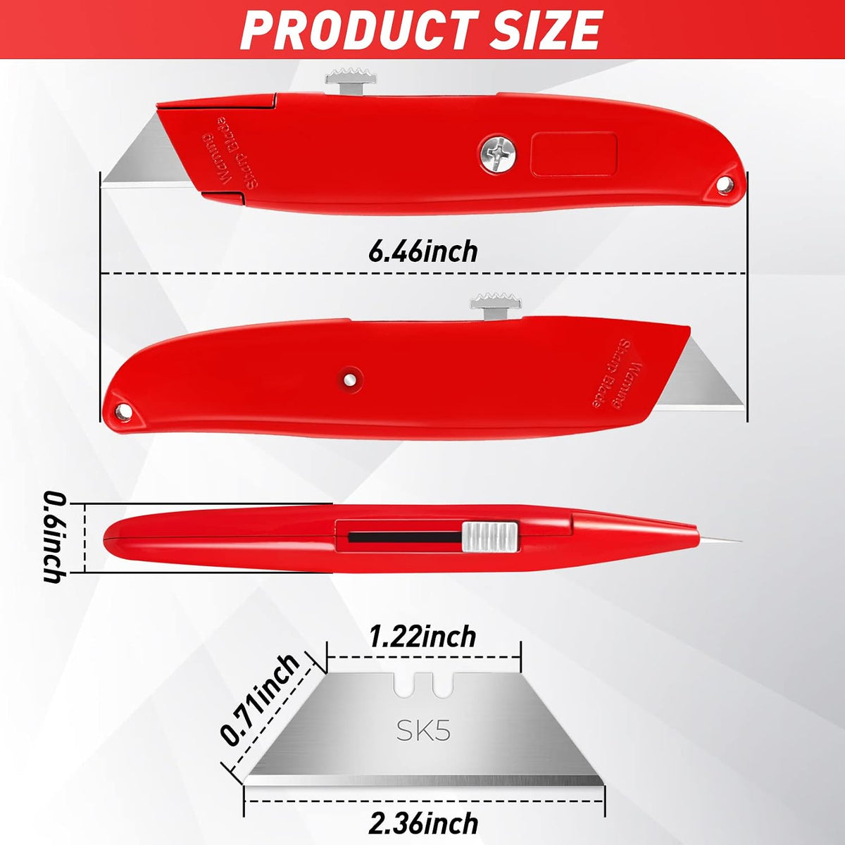 Utility Knife Box Cutter Retractable PVC Pipe Cutter