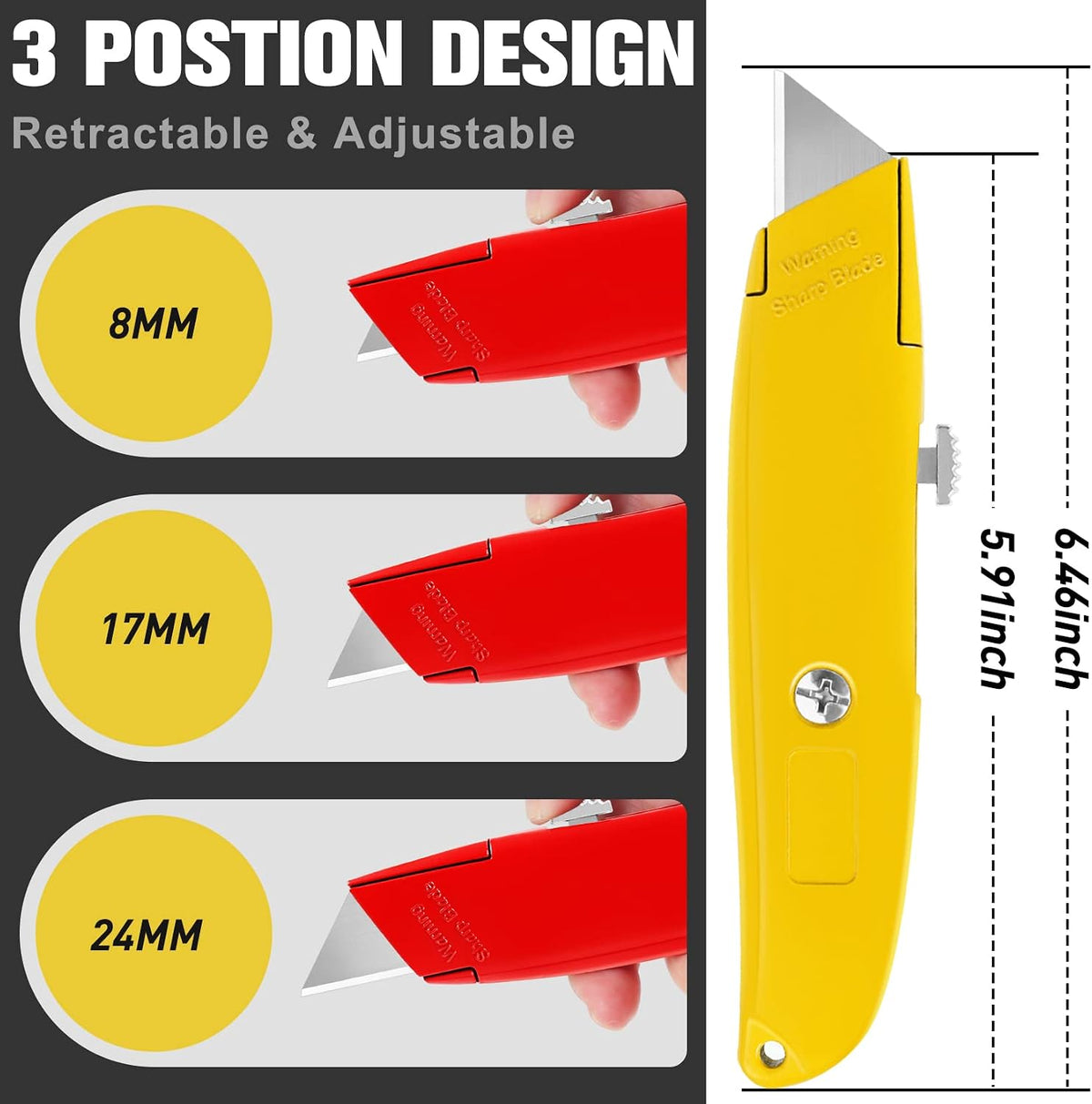 Utility Knife Box Cutter Retractable PVC Pipe Cutter