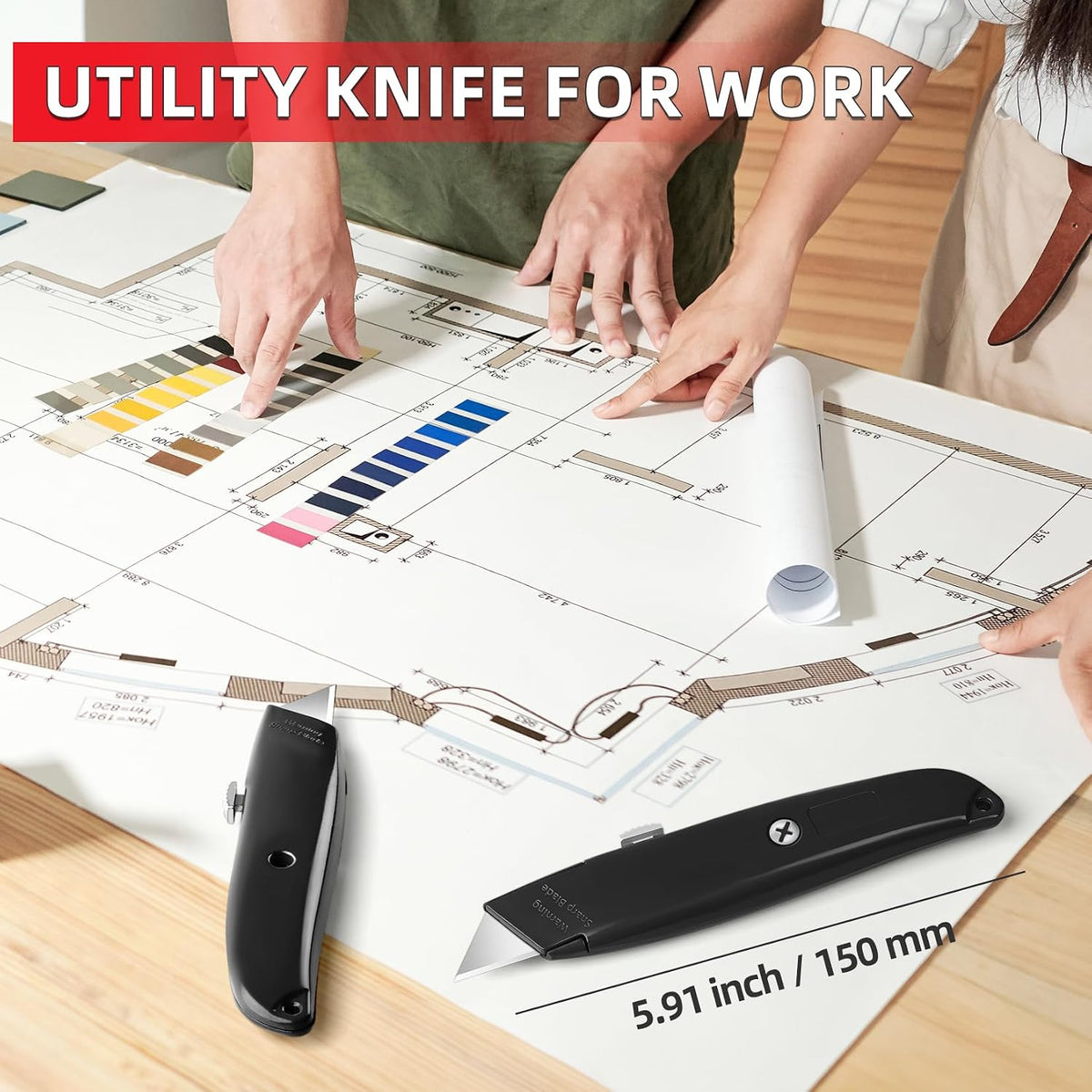 Utility Knife Box Cutter Retractable PVC Pipe Cutter