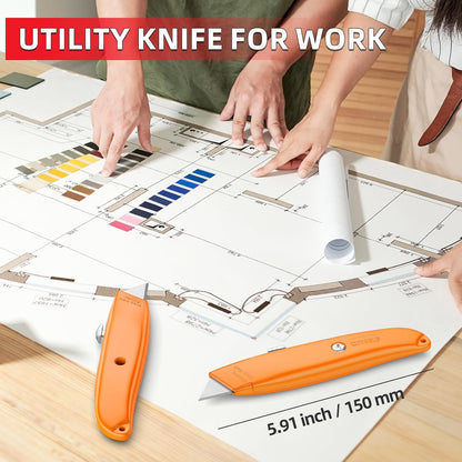 Utility Knife Box Cutter Retractable PVC Pipe Cutter