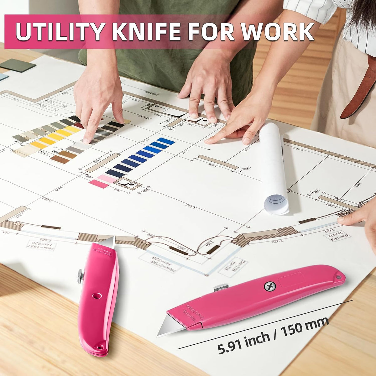 Utility Knife Box Cutter Retractable PVC Pipe Cutter