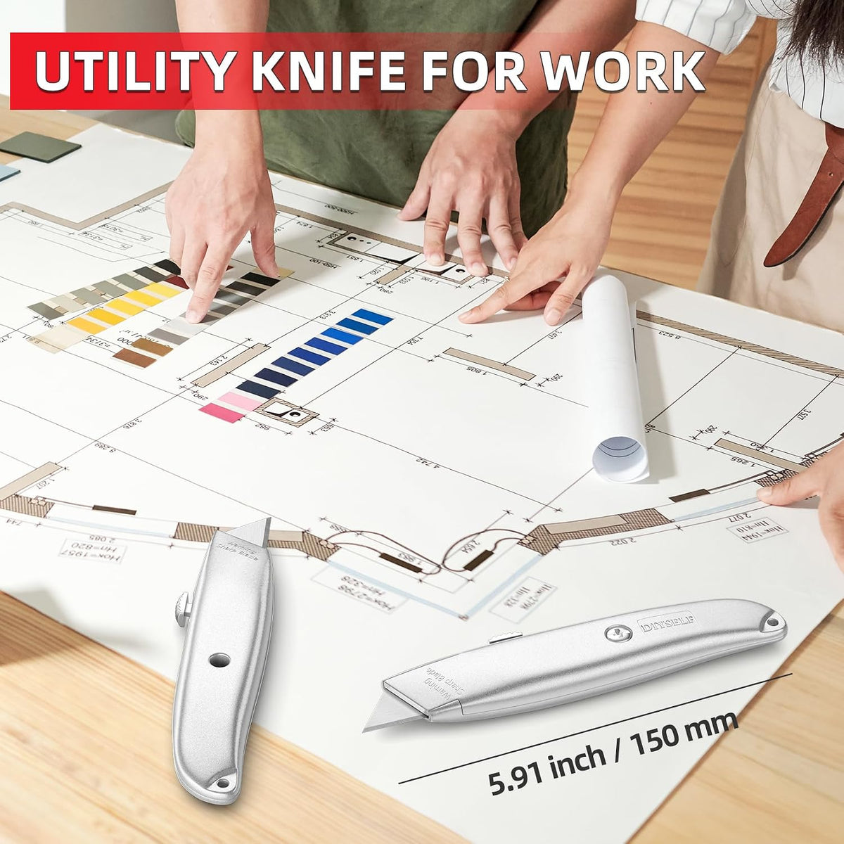 Utility Knife Box Cutter Retractable PVC Pipe Cutter