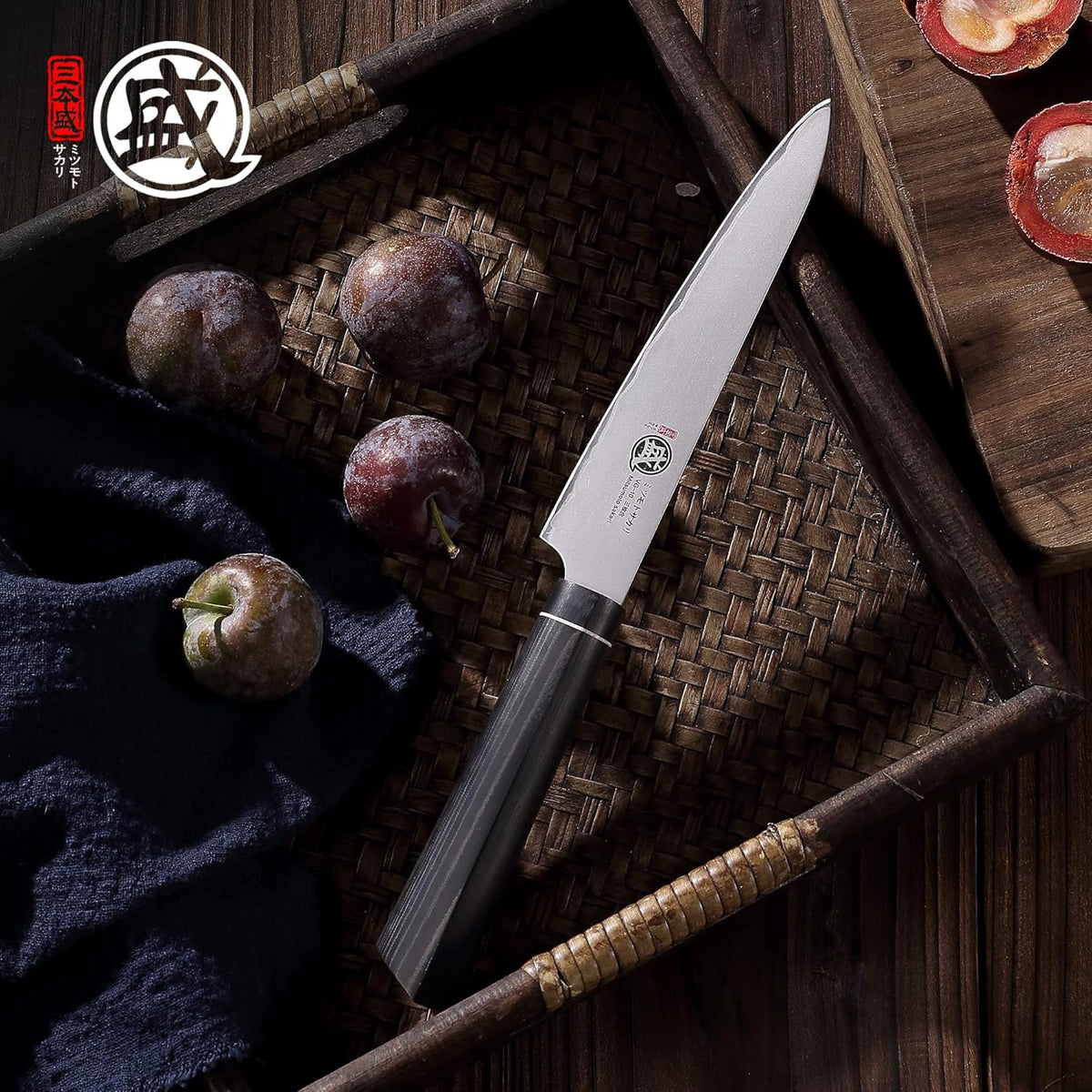 Gyuto Chef Knife 8 Inch, Japanese VG-10 Hand Forged Kitchen Knife for Meat & Vegetables, G10 Handle with Sandalwood Box