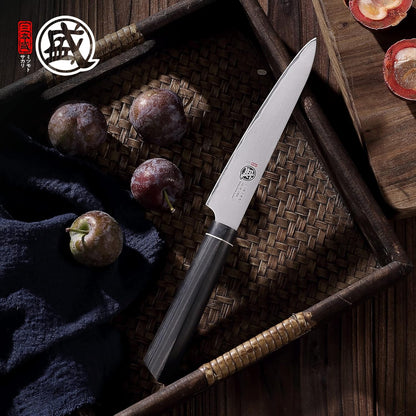 Gyuto Chef Knife 8 Inch, Japanese VG-10 Hand Forged Kitchen Knife for Meat & Vegetables, G10 Handle with Sandalwood Box