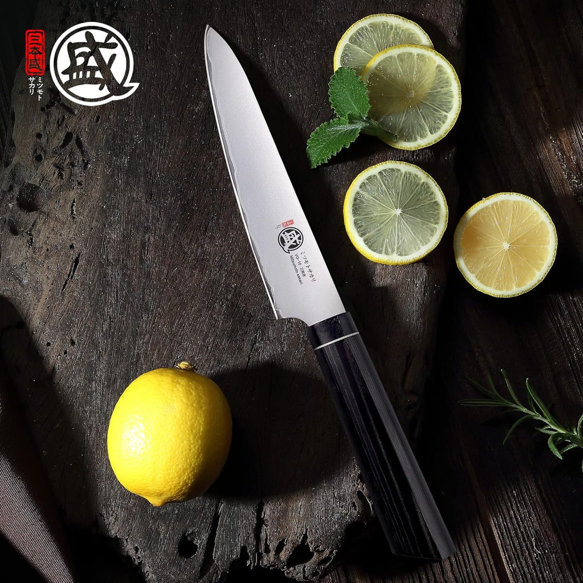 Gyuto Chef Knife 8 Inch, Japanese VG-10 Hand Forged Kitchen Knife for Meat & Vegetables, G10 Handle with Sandalwood Box