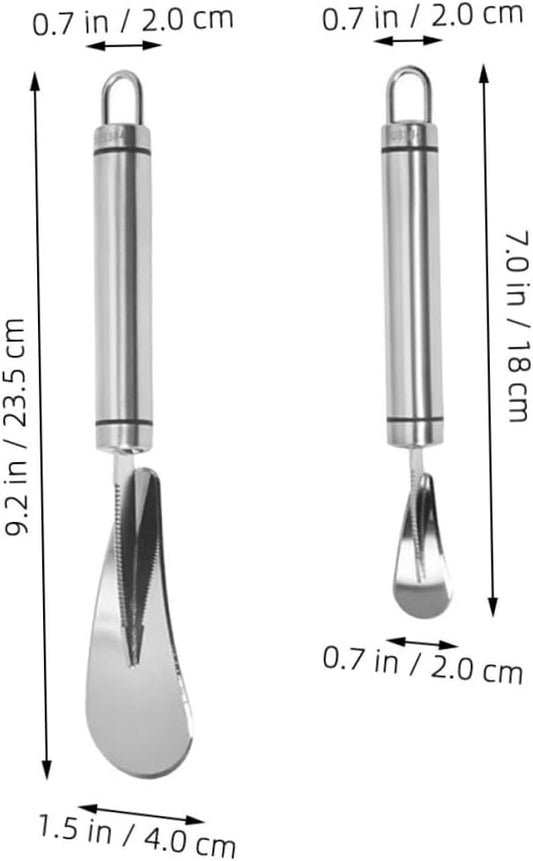 2pcs Stainless Steel Citrus Peeler Set Multifunctional Grapefruit Knife and Orange Peeling Tool Kitchen Accessory for Effortless Citrus Preparation