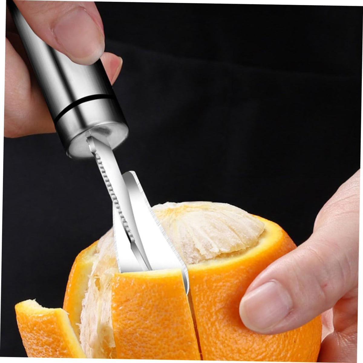 2pcs Stainless Steel Citrus Peeler Set Multifunctional Grapefruit Knife and Orange Peeling Tool Kitchen Accessory for Effortless Citrus Preparation