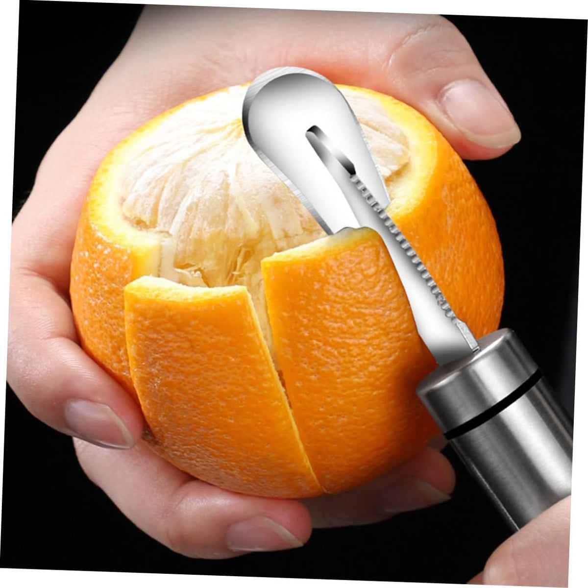2pcs Stainless Steel Citrus Peeler Set Multifunctional Grapefruit Knife and Orange Peeling Tool Kitchen Accessory for Effortless Citrus Preparation