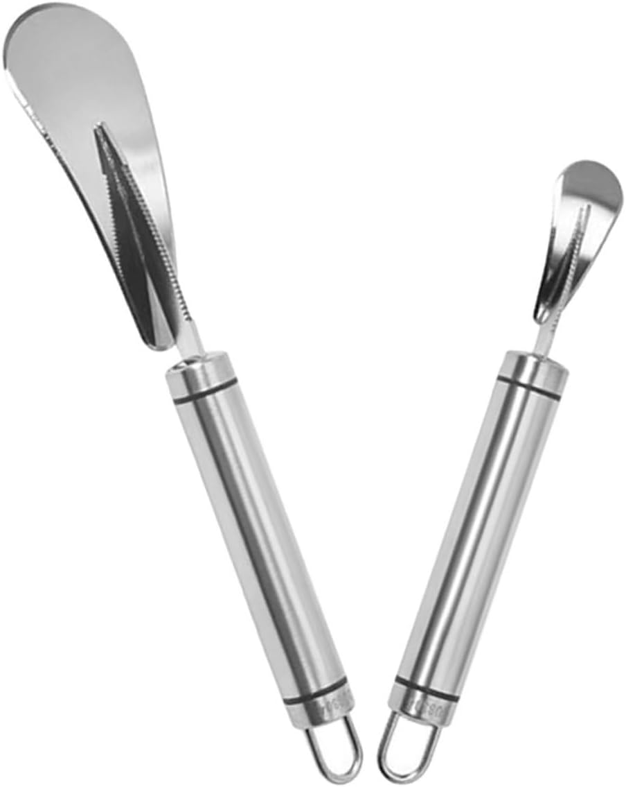 2pcs Stainless Steel Citrus Peeler Set Multifunctional Grapefruit Knife and Orange Peeling Tool Kitchen Accessory for Effortless Citrus Preparation