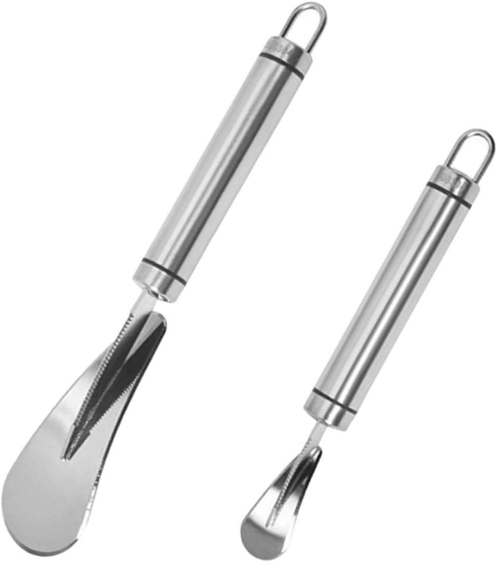 2pcs Stainless Steel Citrus Peeler Set Multifunctional Grapefruit Knife and Orange Peeling Tool Kitchen Accessory for Effortless Citrus Preparation