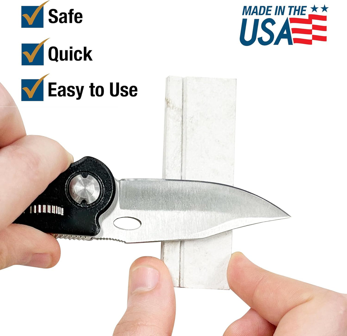 AccuSharp Pocket Stone Sharpener with Pouch, 3 Inch Dual-Sided Sharpening Stone for Knives, Fish Hooks, Camping, Hunting Knives, Restores, Repairs & Hones Blades, Diamond