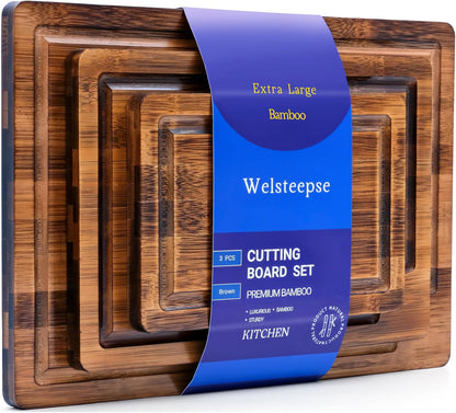 Book Cutting Board Set with Stand，Wooden Cutting Boards That Look Like Books for Serving & Display，Acacia Wood for Meat, Vegetables, Cheese & Bread，3-Piece Set