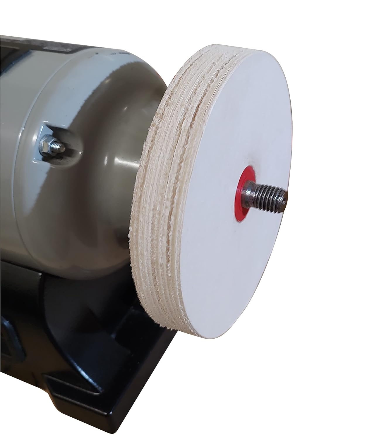 5 in Leather Honing Stropping Wheel fits 1/2", 5/8" and 3/4" Arbors Includes Premium White Buffing Compound Made in USA (1/2 in. Width)