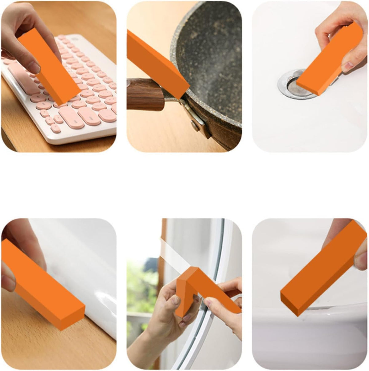 Eastder 5ps Rejuvenate Your Stainless Steel with Our Scratch Remover Eraser Kit - Perfect for Cleaning and Removing Water Stains and Rust from Appliances and Kitchenware