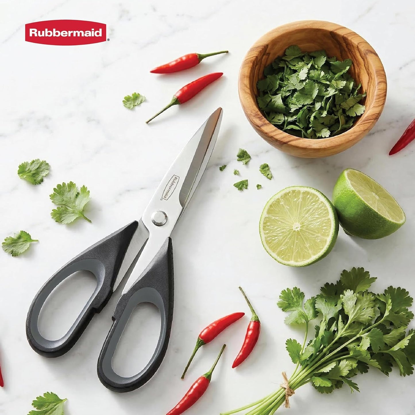 Kitchen Scissors All Purpose Heavy Duty, Stainless Steel Kitchen Shears with Protective Sheath, Dishwasher Safe Kitchen Scissors for Food, Meat, Poultry & Herbs, Comfort Grip, Black