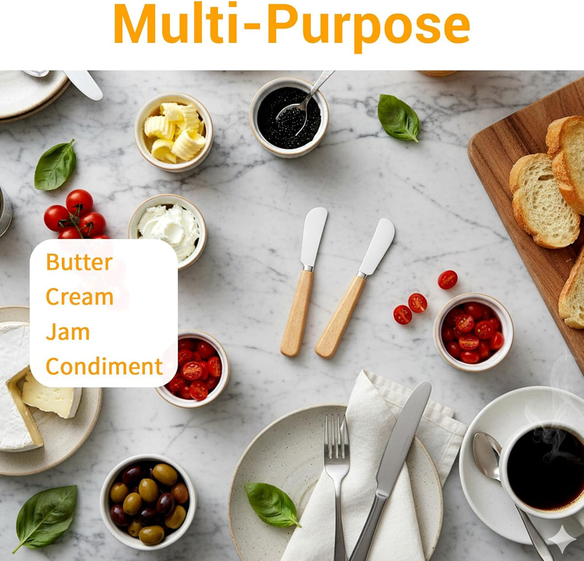 2 Pcs Butter Knife Spreader, Small Butter Knife, Stainless Steel Cheese Knives for Smooth Spreading Butter Cream Cheese Jam, Ideal for Bagels, Sandwiches (Wooden Handle, 6.69 Inch)
