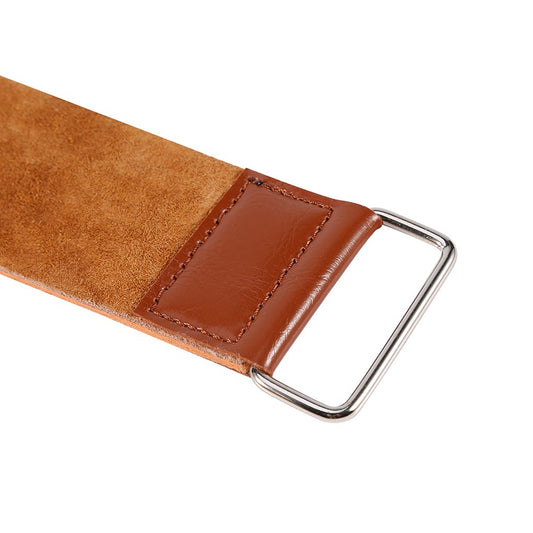 Leather Razor Shaving Strap, New Cow Leather Manual Strop Straight Barber Shaving Razor Sharpening Strap Tool Shave Sharpener Barber Hair Removal Sharpening Belt
