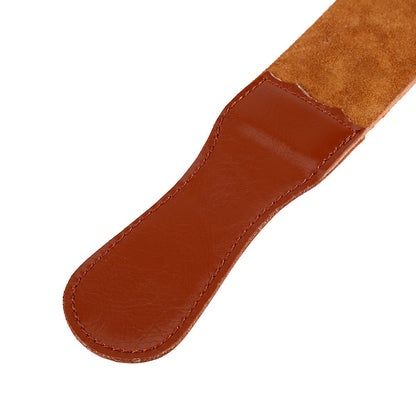 Leather Razor Shaving Strap, New Cow Leather Manual Strop Straight Barber Shaving Razor Sharpening Strap Tool Shave Sharpener Barber Hair Removal Sharpening Belt