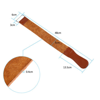Leather Razor Shaving Strap, New Cow Leather Manual Strop Straight Barber Shaving Razor Sharpening Strap Tool Shave Sharpener Barber Hair Removal Sharpening Belt