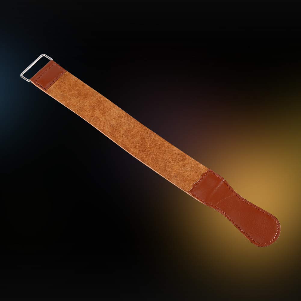 Leather Razor Shaving Strap, New Cow Leather Manual Strop Straight Barber Shaving Razor Sharpening Strap Tool Shave Sharpener Barber Hair Removal Sharpening Belt