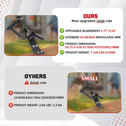 New Upgrade Large Size Mower Blade Sharpener Model 5005 | 15°-45° Adjustable Frame with Ball Bearing 25mm Enlarged Handle Lawn Mower Blade Sharpener for All Lawnmower Blades Black