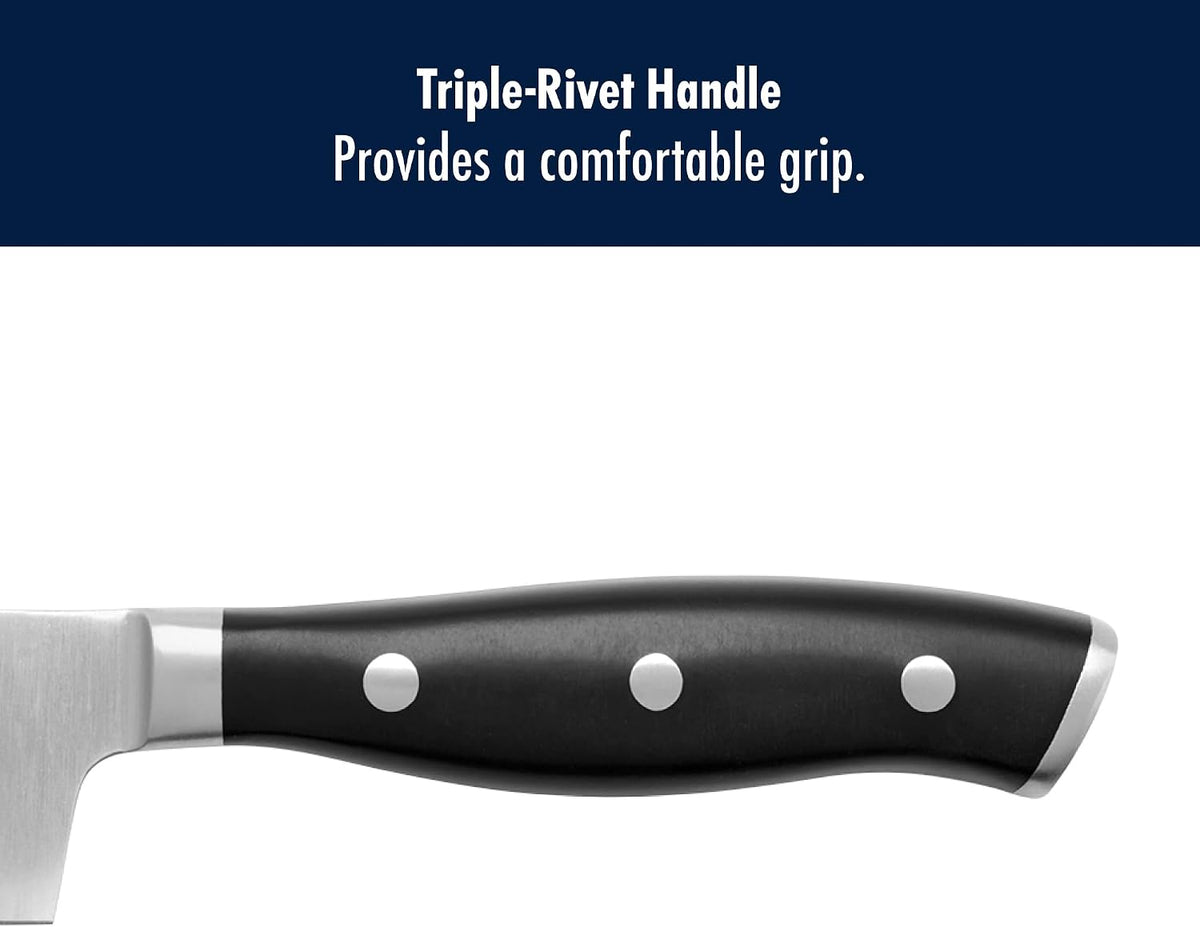 Forged Accent Razor-Sharp 2-pc Knife Set, Santoku Knife 5 Inch, Santoku Knife 7 Inch, German Engineered Informed by 100+ Years of Mastery,Black