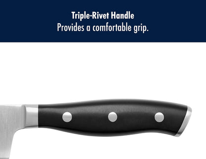Forged Accent Razor-Sharp 2-pc Knife Set, Santoku Knife 5 Inch, Santoku Knife 7 Inch, German Engineered Informed by 100+ Years of Mastery,Black