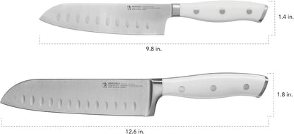 Forged Accent Razor-Sharp 2-pc Knife Set, Santoku Knife 5 Inch, Santoku Knife 7 Inch, German Engineered Informed by 100+ Years of Mastery,Black