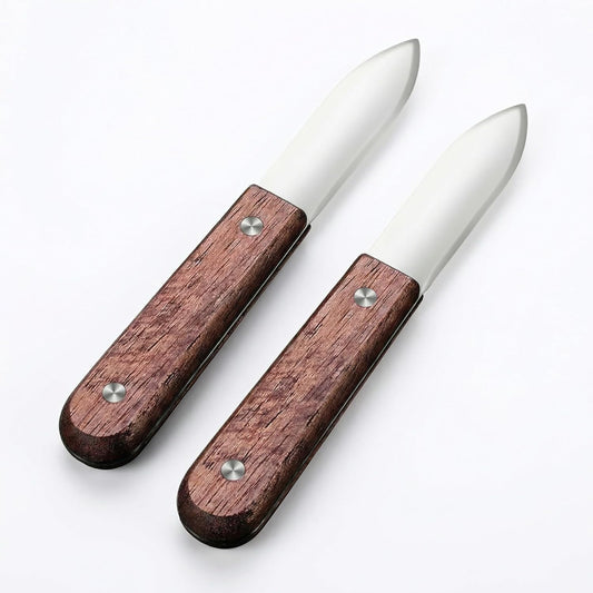 2 Pack Oyster Shucking Knife, Non-Sharp Oyster Opener with Ergonomic Handle, Safe Seafood Shucking Tool for Home Kitchen & Seafood Lovers.