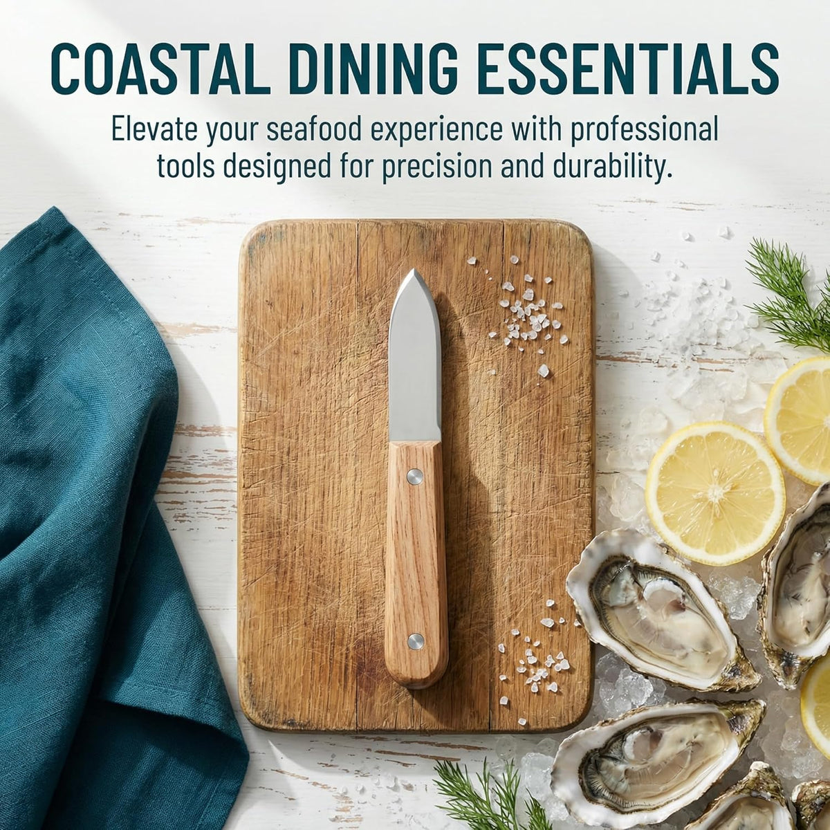 2 Pack Oyster Shucking Knife, Non-Sharp Oyster Opener with Ergonomic Handle, Safe Seafood Shucking Tool for Home Kitchen & Seafood Lovers.