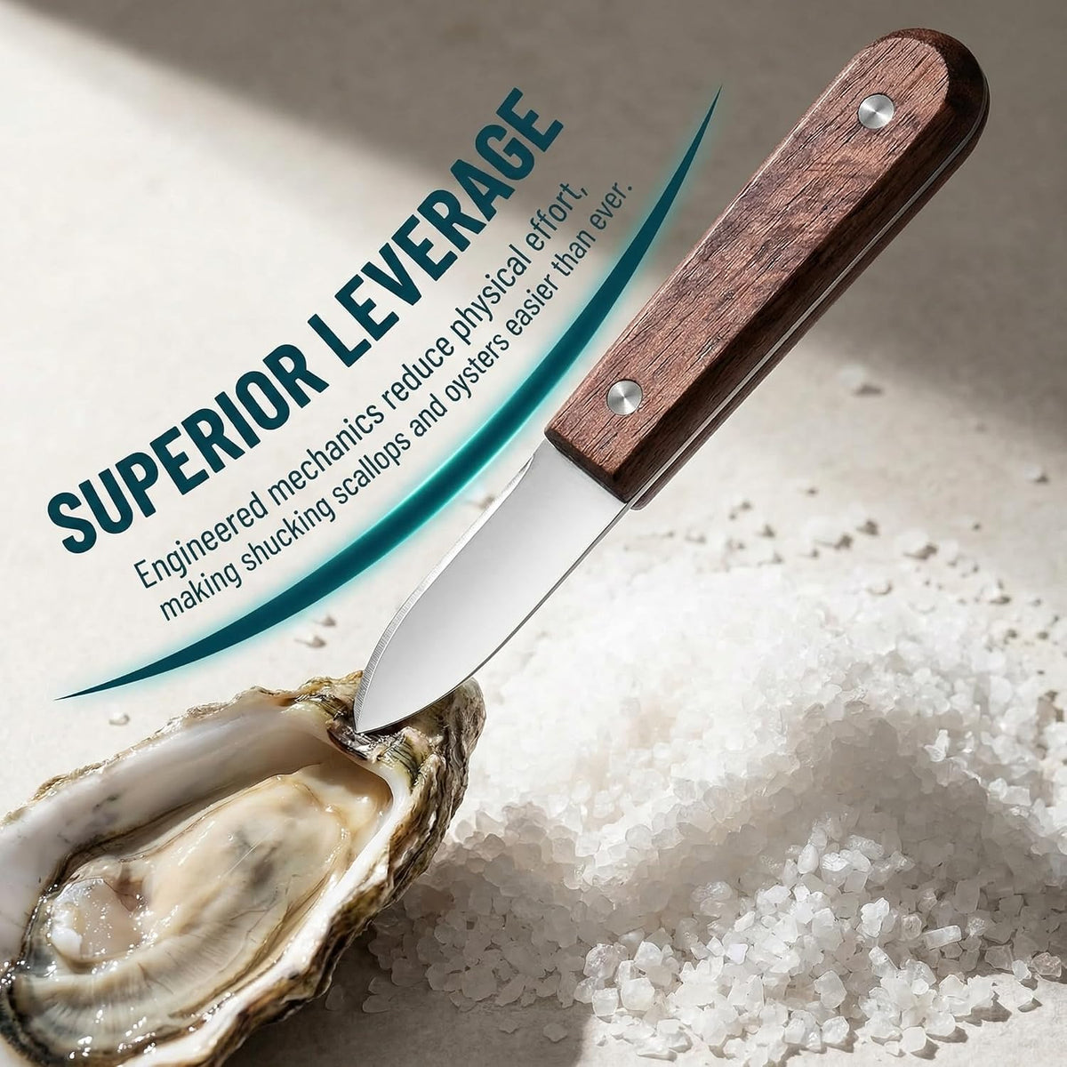 2 Pack Oyster Shucking Knife, Non-Sharp Oyster Opener with Ergonomic Handle, Safe Seafood Shucking Tool for Home Kitchen & Seafood Lovers.