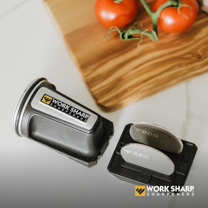 Rolling Knife Sharpener- 4 Sharpening Angles - For All Kitchen Knife Sets