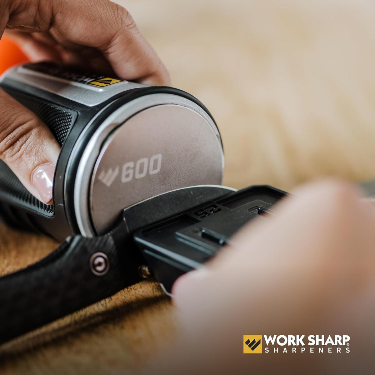 Rolling Knife Sharpener- 4 Sharpening Angles - For All Kitchen Knife Sets