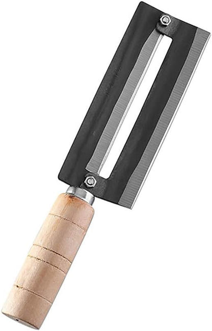 Sugarcane Peeler Knife,Peeler Knife Carbon Steel Sugar Cane Peeling Cutter with Non Slip Wooden Handle, 10.23in Artifact Planing Knife for Sugar CanePeeling (As Shown)