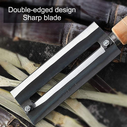 Sugarcane Peeler Knife,Peeler Knife Carbon Steel Sugar Cane Peeling Cutter with Non Slip Wooden Handle, 10.23in Artifact Planing Knife for Sugar CanePeeling (As Shown)