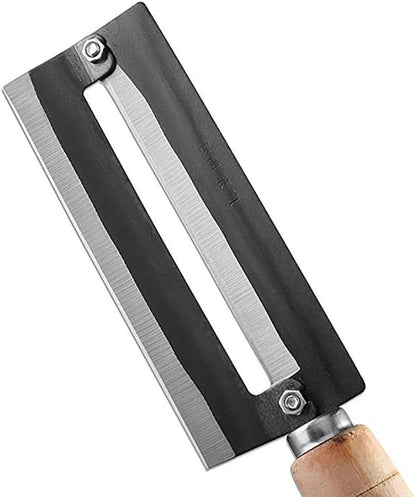 Sugarcane Peeler Knife,Peeler Knife Carbon Steel Sugar Cane Peeling Cutter with Non Slip Wooden Handle, 10.23in Artifact Planing Knife for Sugar CanePeeling (As Shown)