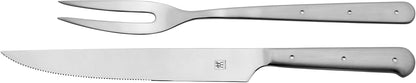 Porterhouse 2pc Stainless Steel Carving Knife Set with Fork in Red Presentation Box, Gift Set