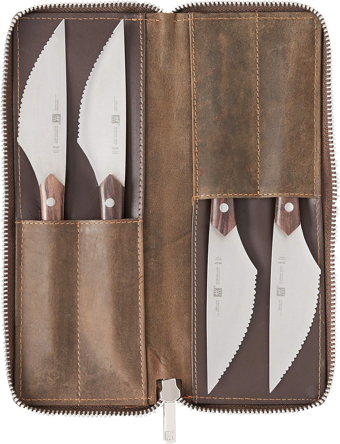 Porterhouse 2pc Stainless Steel Carving Knife Set with Fork in Red Presentation Box, Gift Set