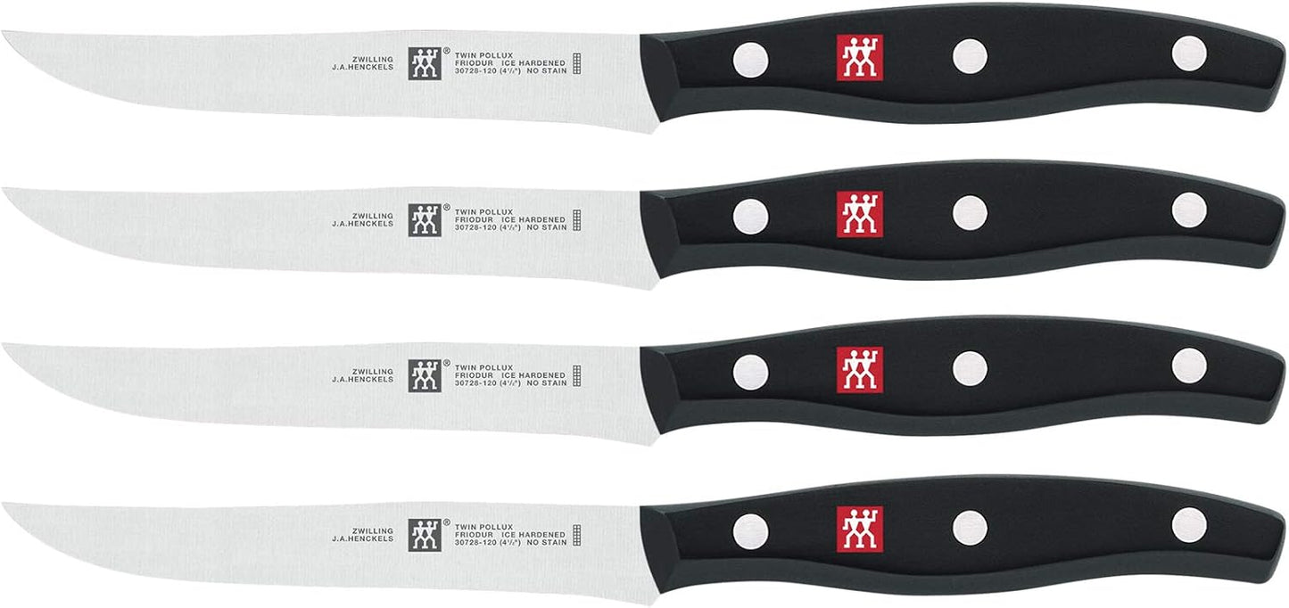 Porterhouse 2pc Stainless Steel Carving Knife Set with Fork in Red Presentation Box, Gift Set